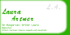 laura artner business card